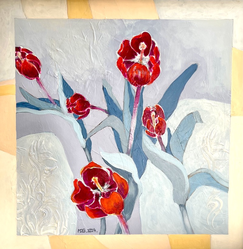 FIRE TULIPS - Fabric